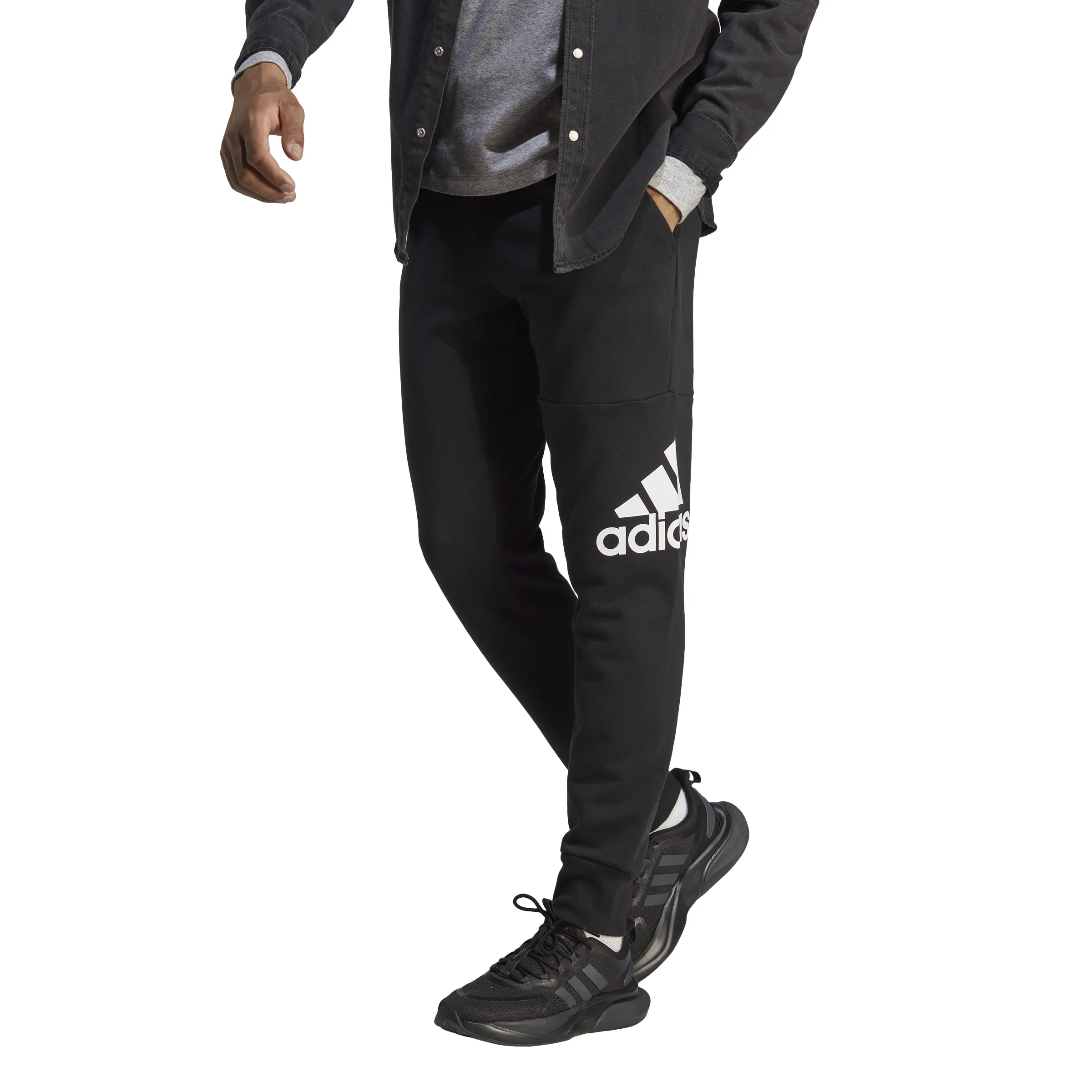 adidas Men's Essentials French Terry Tapered Cuff Logo Pants