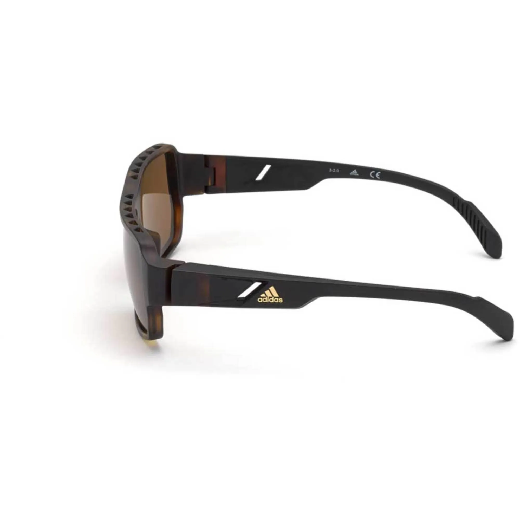 Adidas Men's Sunglasses - Dark Havana Full Rim Rectangular Frame | ADIDAS SP0038 52E