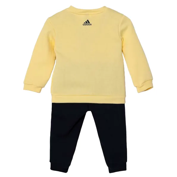 Adidas tuta da infant con felpa girocollo IZ4970 giallo-nero