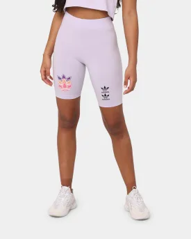 Adidas Women's Logo Play Bike Shorts Purple