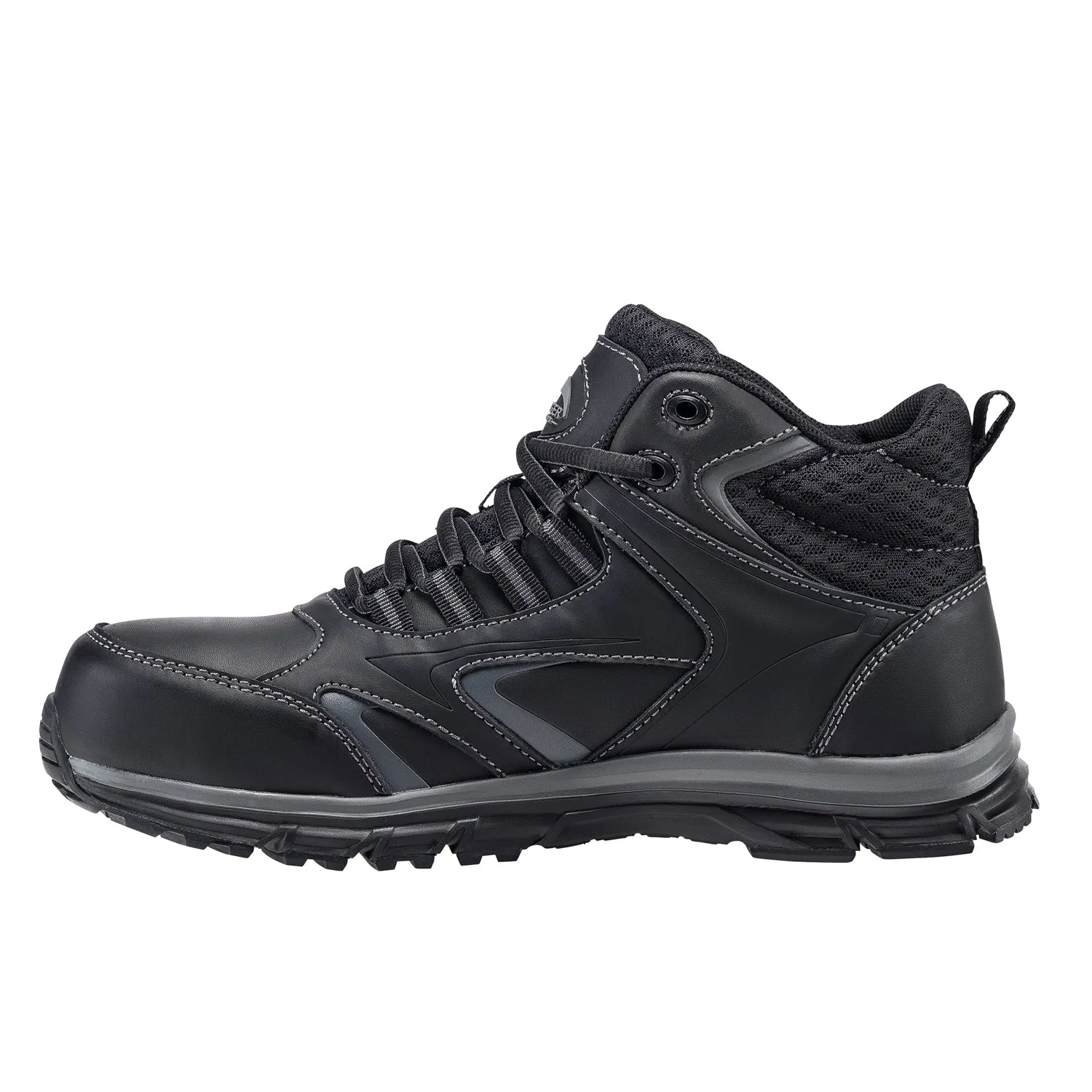 Avenger Mens Black Leather Alloy Toe Thresher EH WP Work Shoes