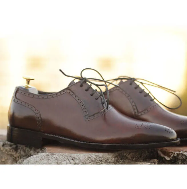 Awesome Handmade Men's Brown Leather Brogue Toe American Luxury Shoes, Men Dress Formal Lace Up Shoes