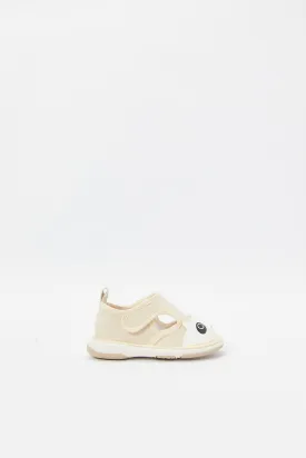 Baby Boys Beige Panda Pump