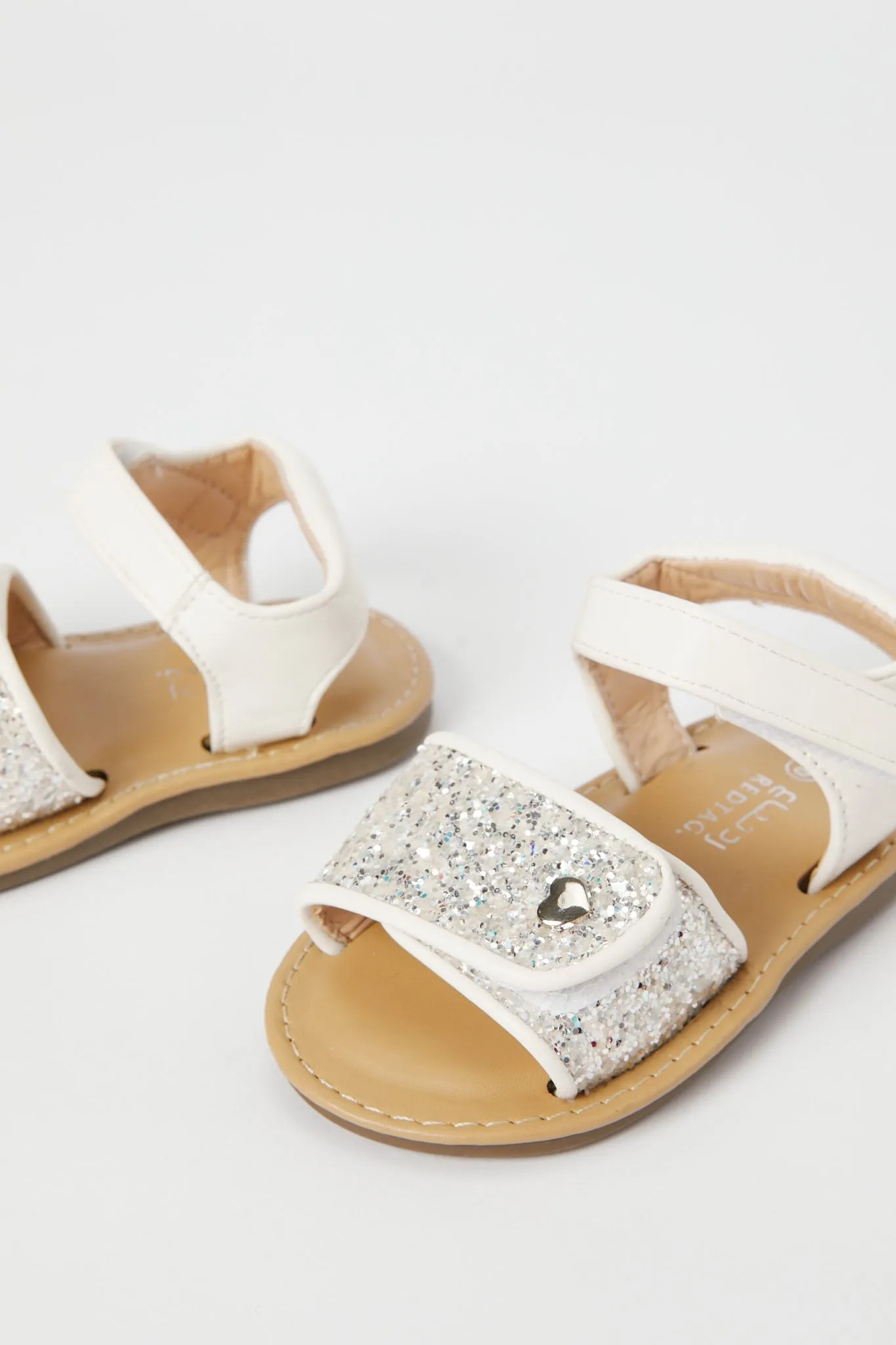 Baby Girls Cream Glitter Sandal