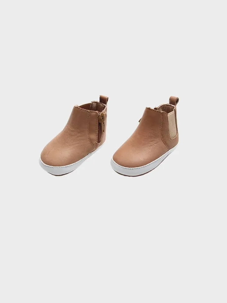 Baby Leather Boots - Tan