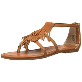 BC Footwear Womens Maltese II Suede Fringe Gladiator Sandals