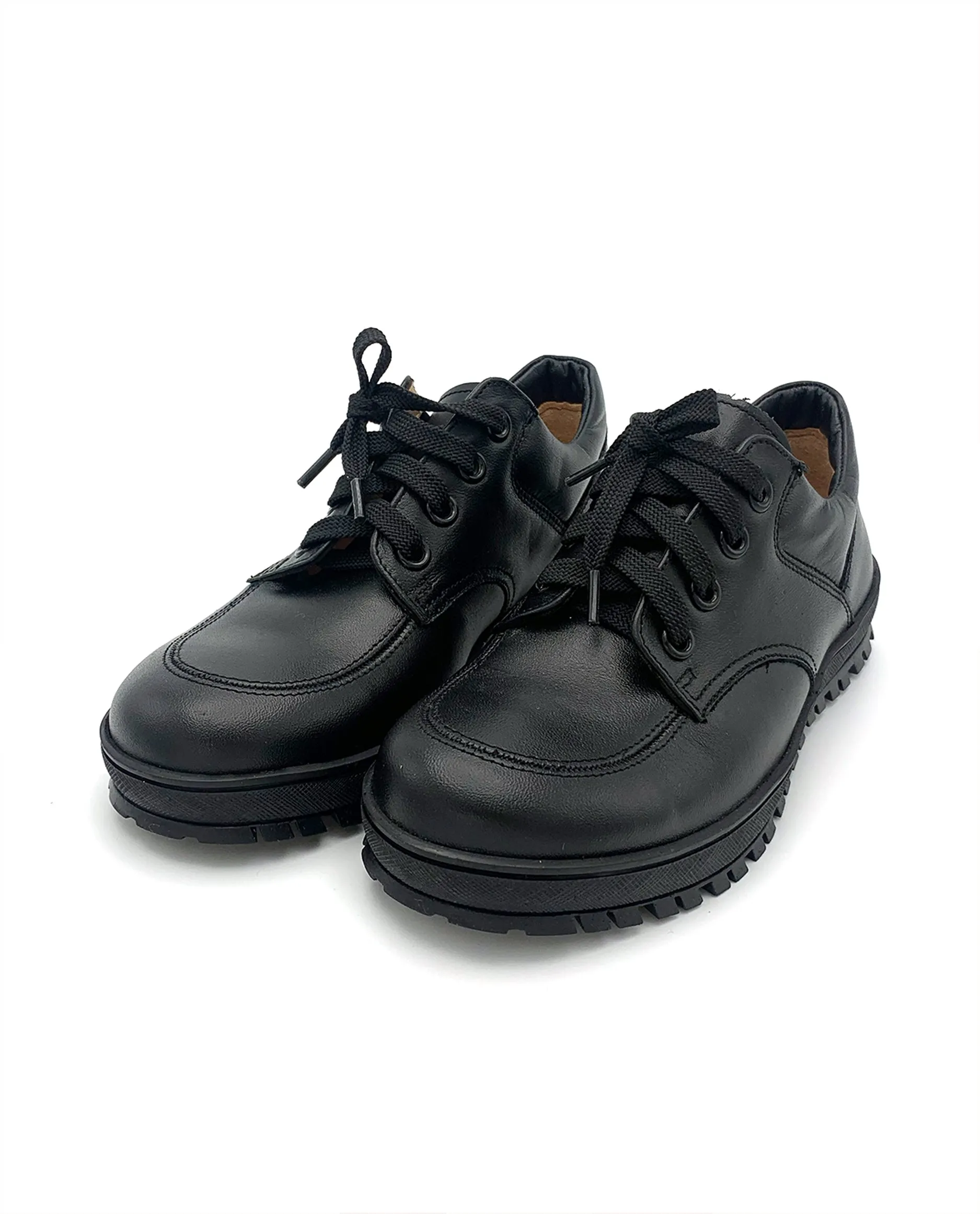 Black Leather Sneakers