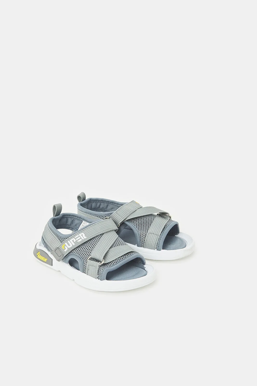 Boys Grey Strap Sandal