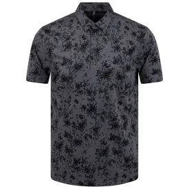 Burst Jacquard Polo Black - AW23