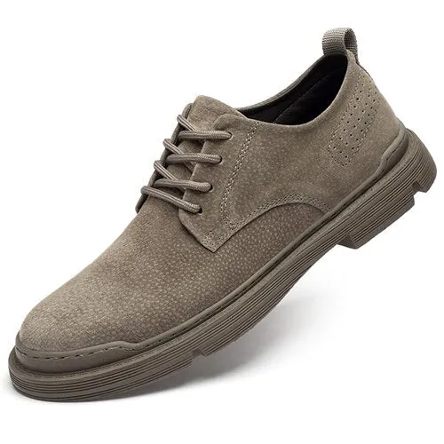 Casual Genuine Leather Men Shoes Breathable Suede Leather Men Oxfords Shoes Hot Sale Flats Man Footwear