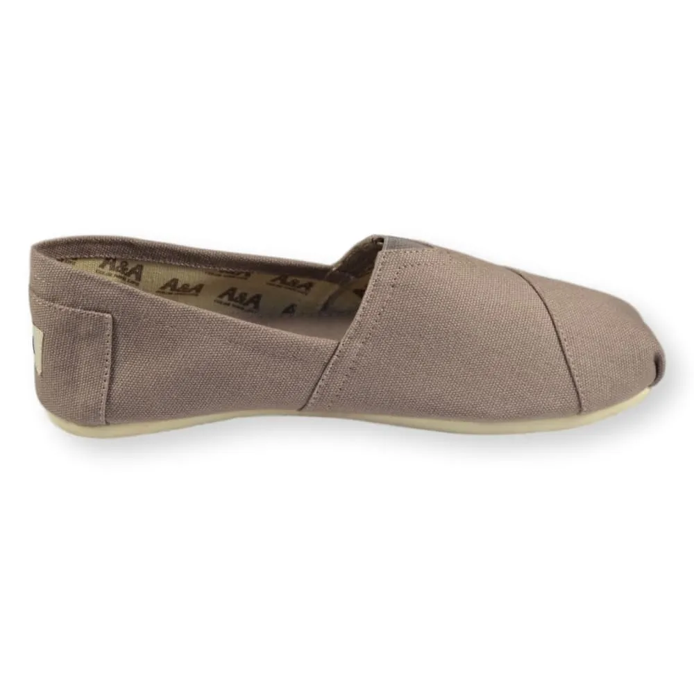 Classic VEGAN Gray Canvas Slip On Shoes Alpargatas (Unisex)