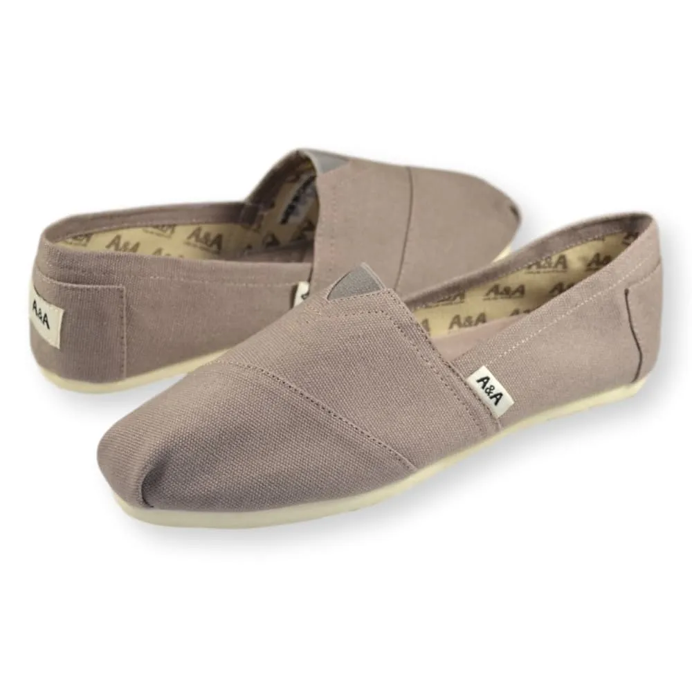 Classic VEGAN Gray Canvas Slip On Shoes Alpargatas (Unisex)