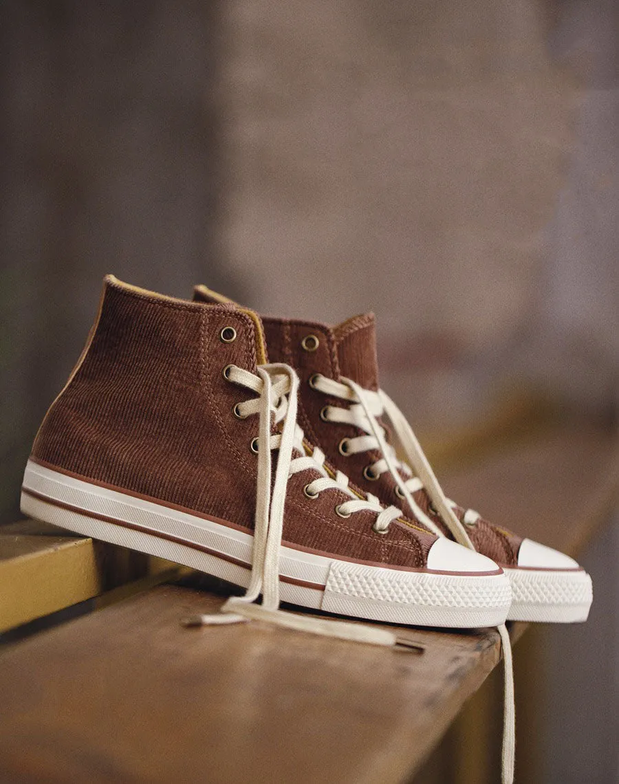 Corduroy High-Top All-Match Casual Men's Canvas Shoes