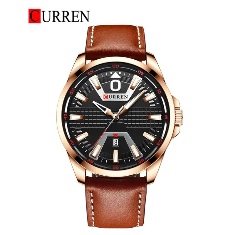 CURREN Original Brand Leather Straps Wrist Watch For Men With Brand (Box & Bag)-8379