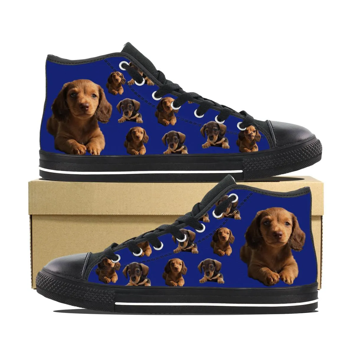 DACHSHUND PUPPY CANVAS SHOES