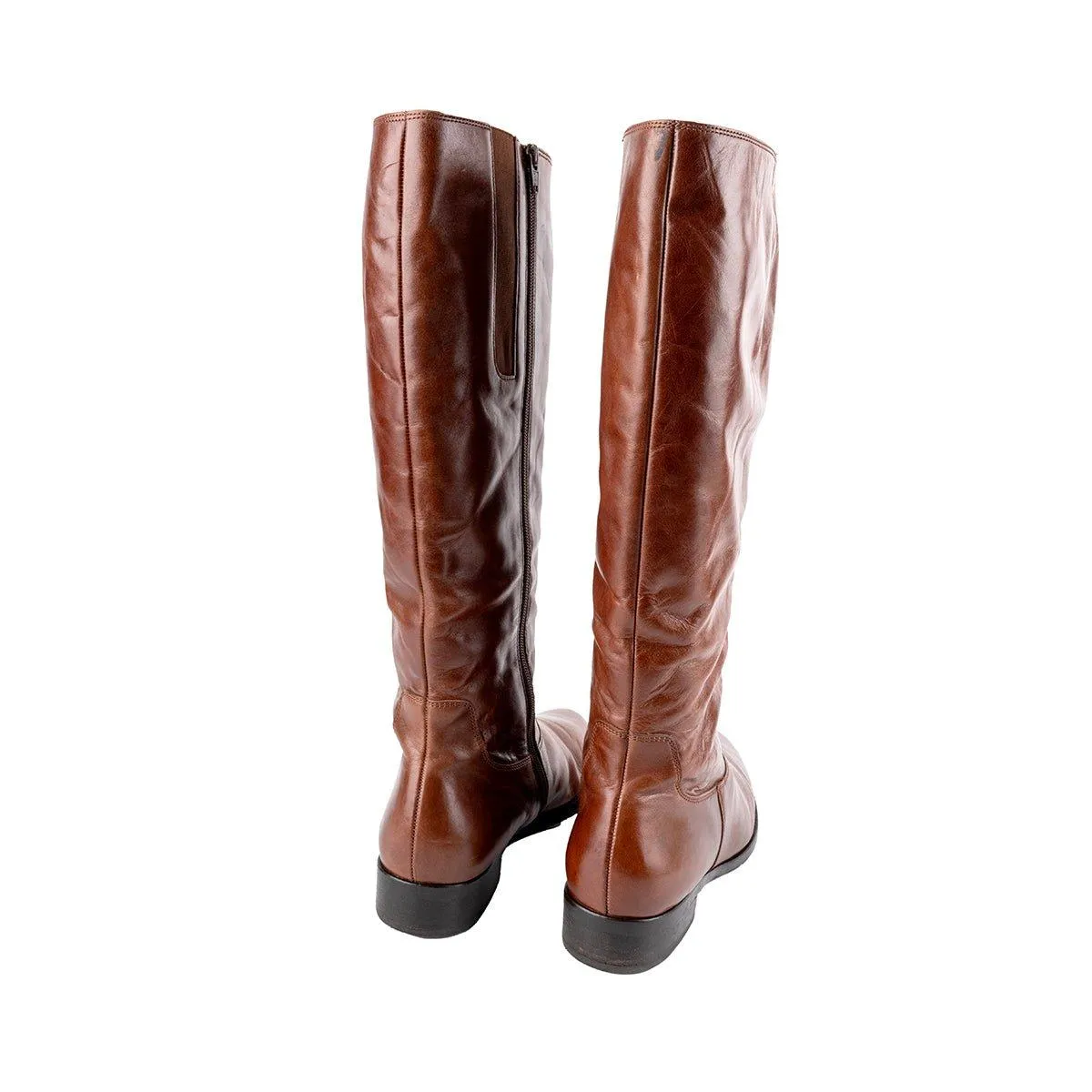 Gabor Riding High Boots Leather Brown Colour For Women