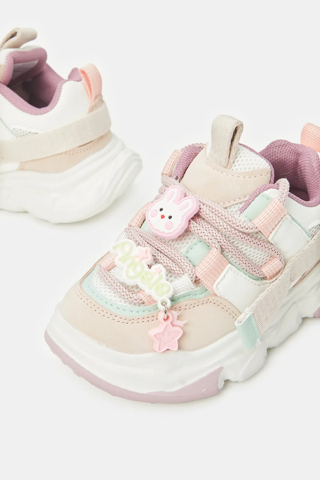 Girls Pink Chunky Sneakers