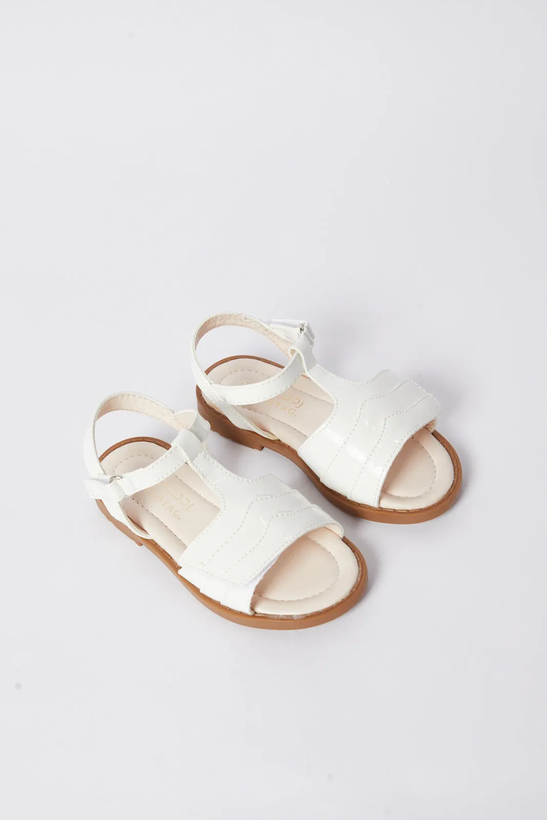 Girls White Strap Sandal