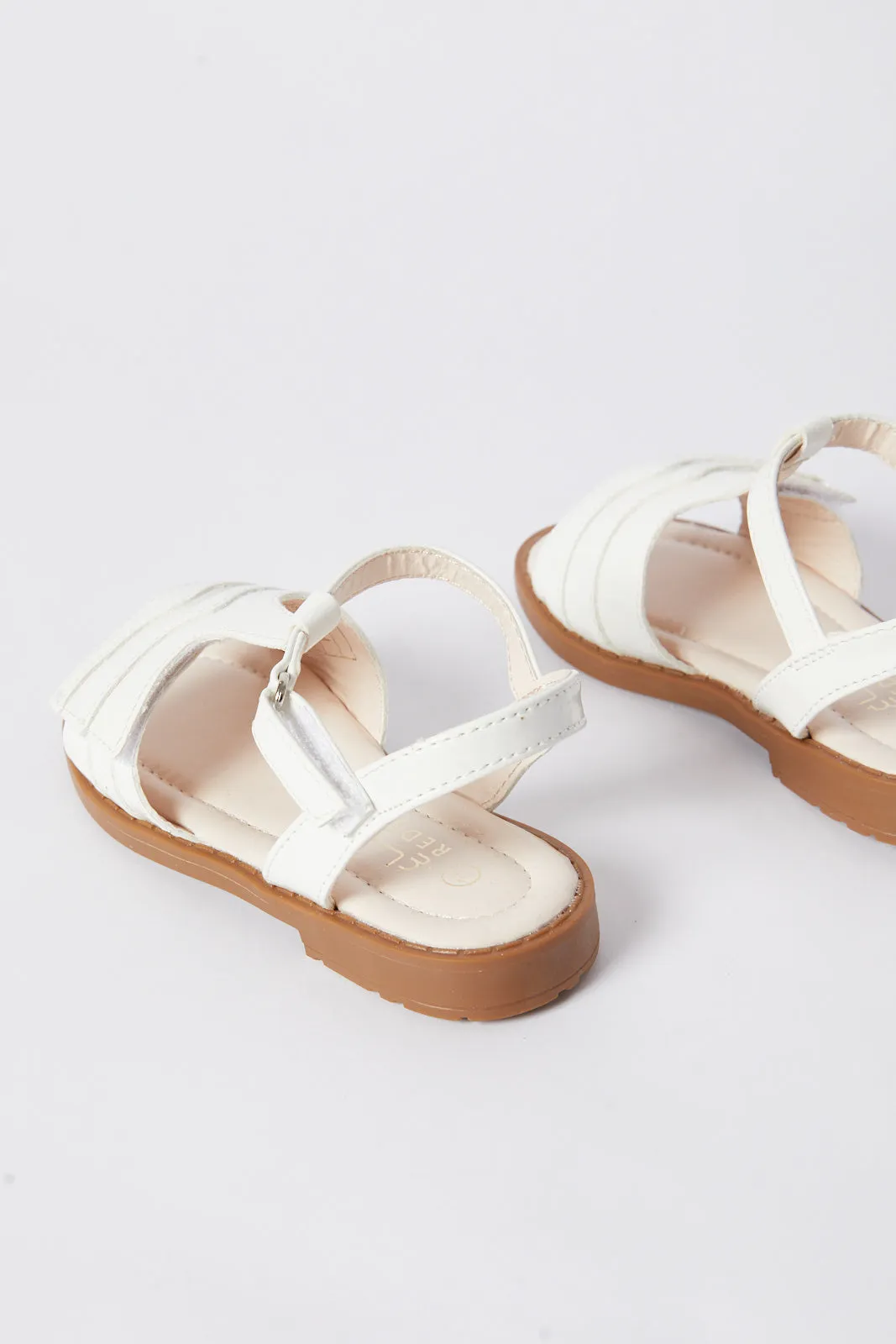 Girls White Strap Sandal