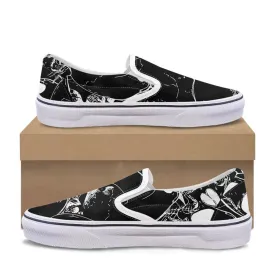 Gothic Skull Print Casual Sports Canvas Shoes