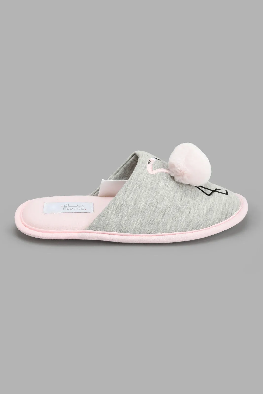 Grey Flamingo Slipper