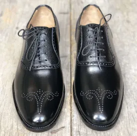 Handmade Men's Black Color Leather Brogue Toe Lace Up Shoes, Men Designer Dress Formal Luxury Shoes