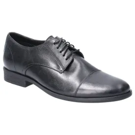 Hush Puppies Ollie Mens Black Leather Toe Cap Shoes