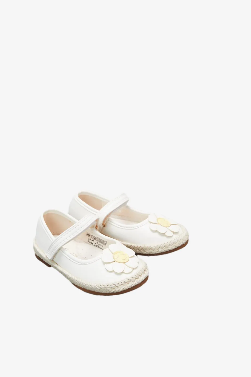 Infant Girls White Floral Espadrilles