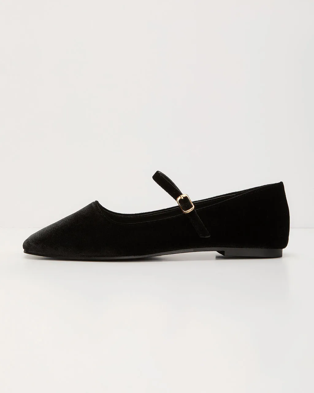 Janey Velvet Mary Jane Ballet Flats