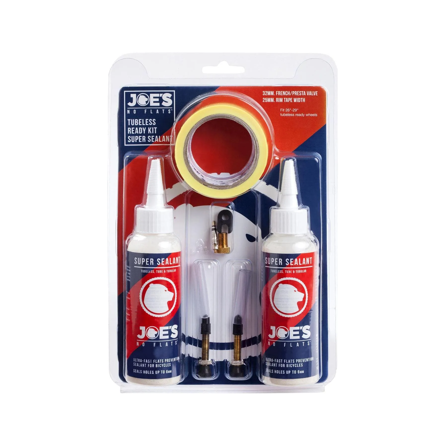 Joe'S No Flats Tubeless Ready Kit (Super Sealant):  32Mm / 25Mm