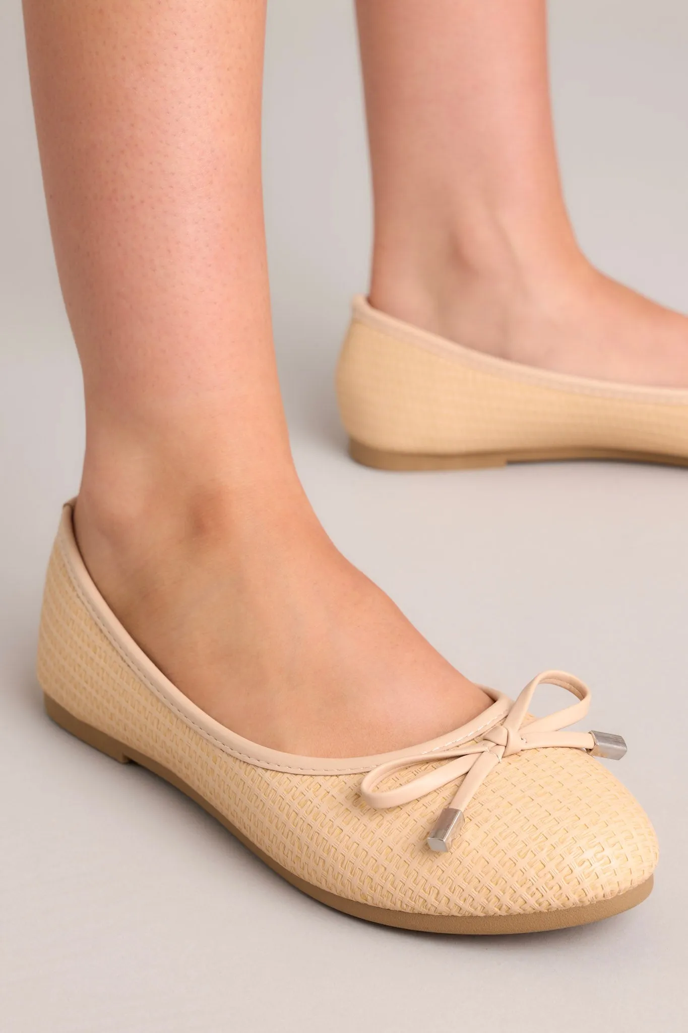 Love And Laughter Beige Ballet Flats