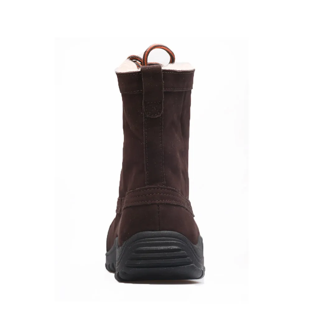 Mid Leather Sheepskin Boot - Chocolate