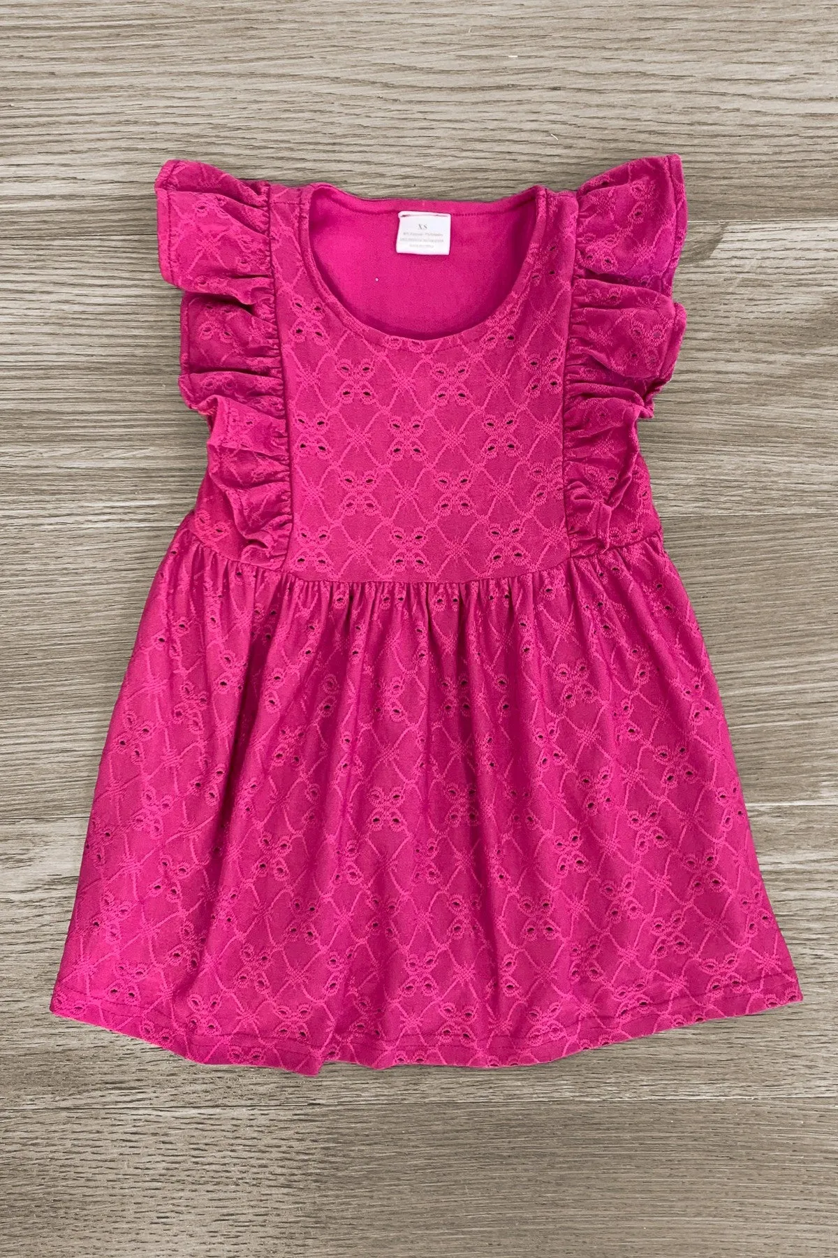 Mom & Me - Plum Eyelet Dress