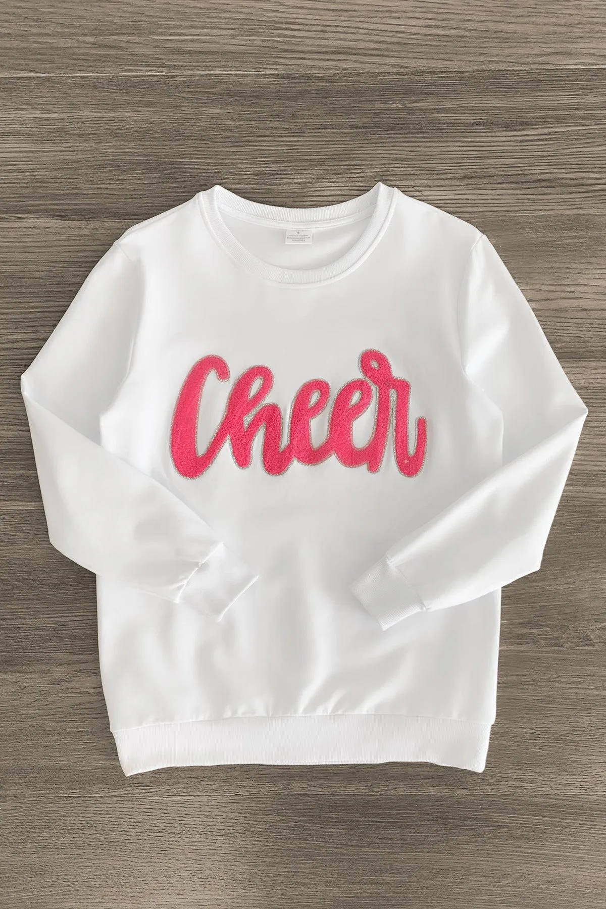 Mom & Me - "Cheer" Chenille Patch Long Sleeve Top