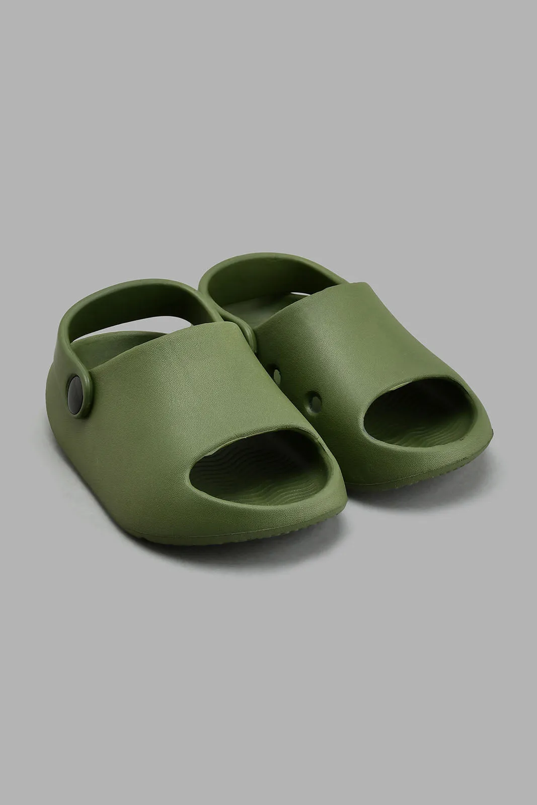 Olive Moulded Slide With Backstrap