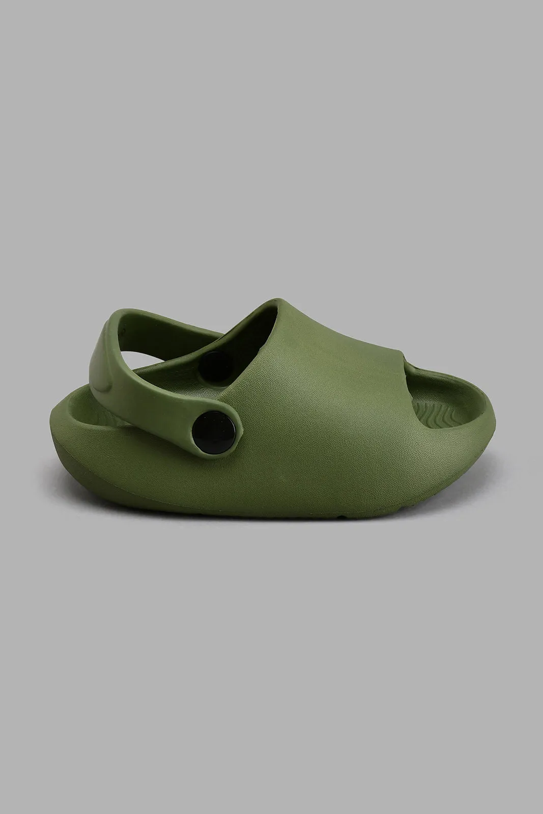 Olive Moulded Slide With Backstrap