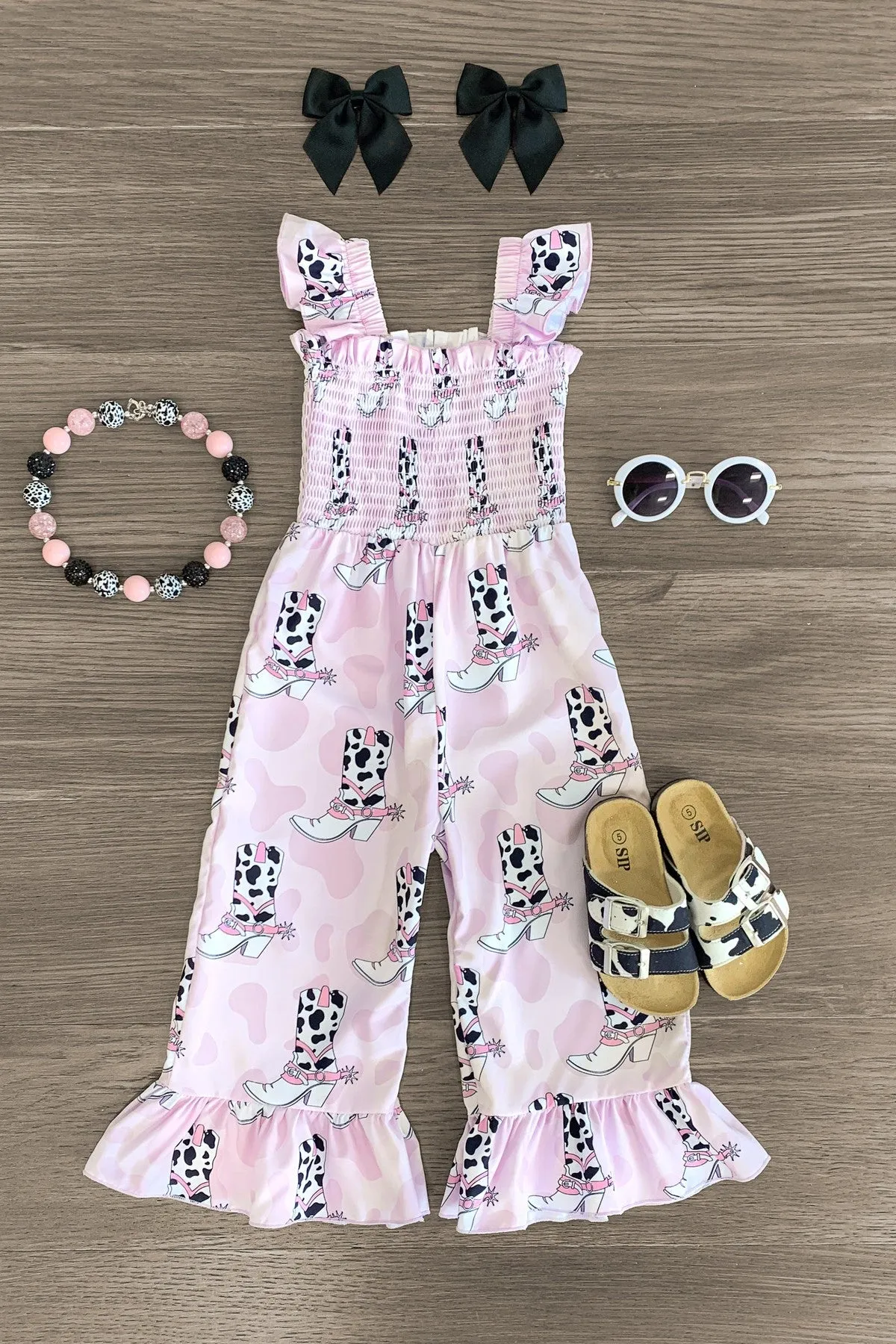 Pastel Cowgirl Boots Jumpsuit