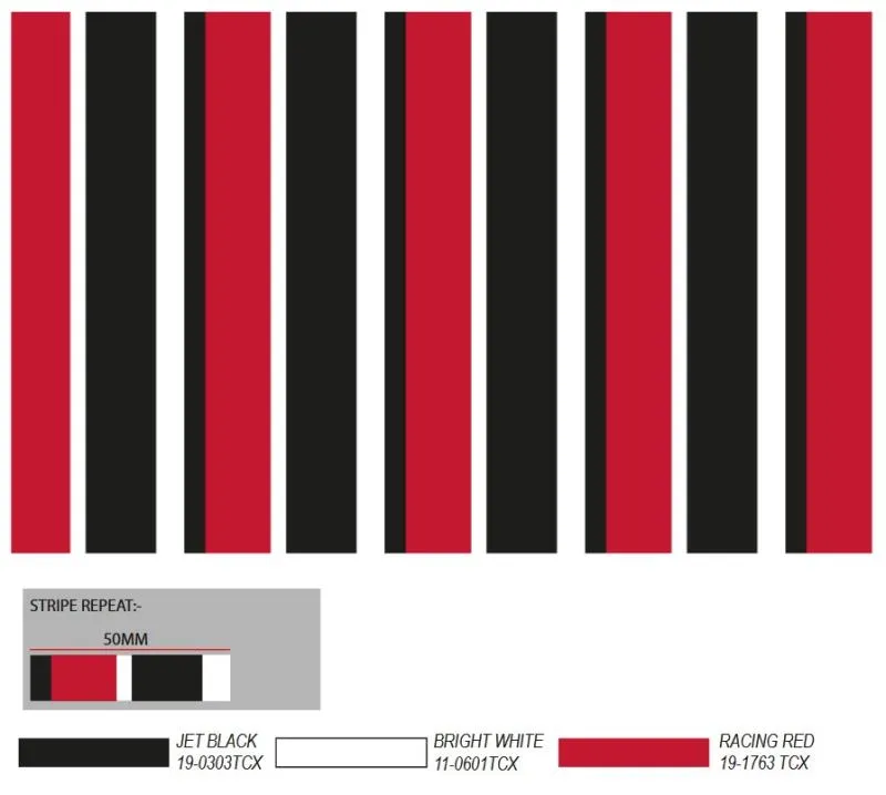 RED AND BLACK STRIPE MOULDED SOLE PVC SLIDER