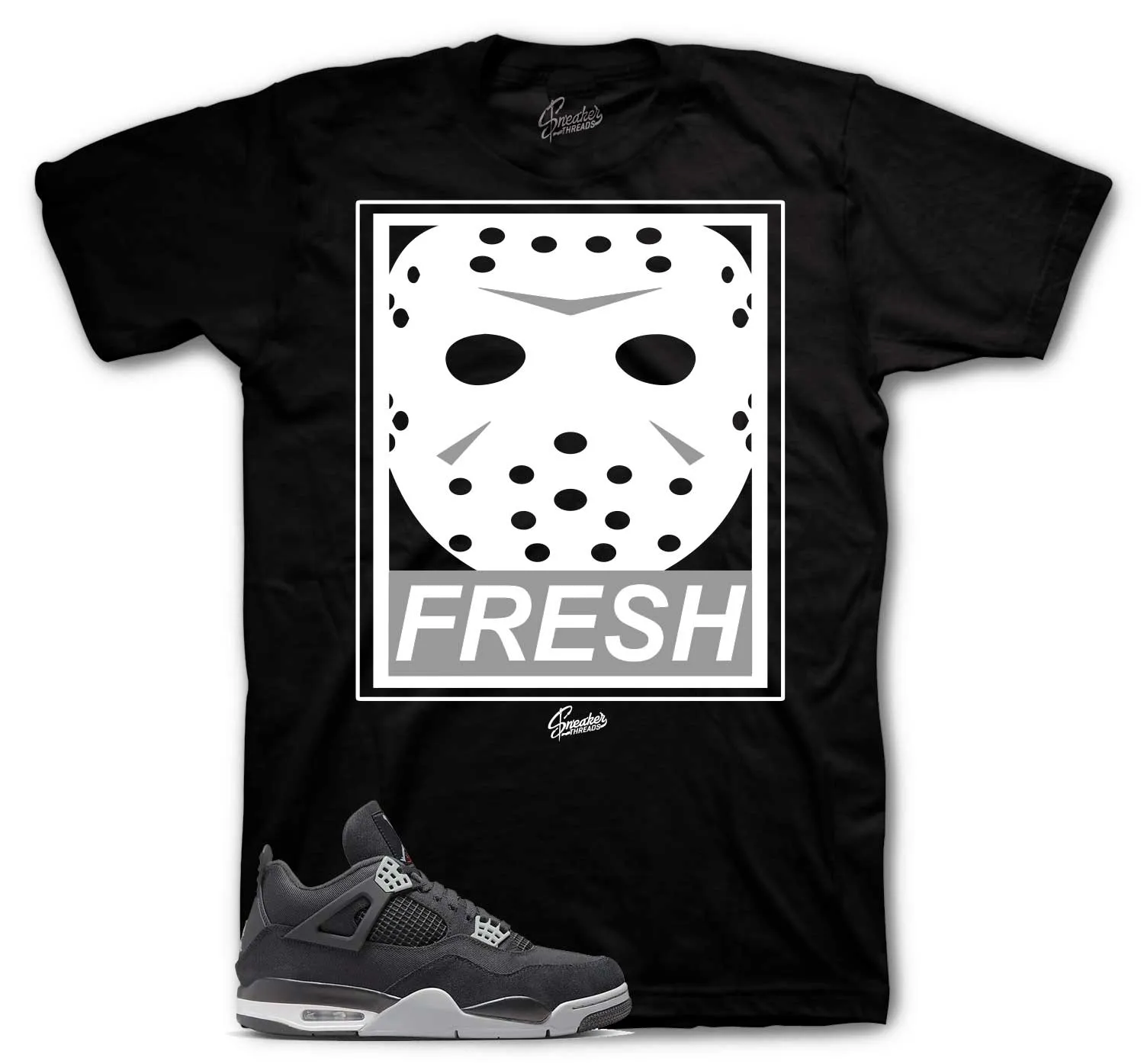 Retro 4 Black Canvas Fresh 2 Death Shirt