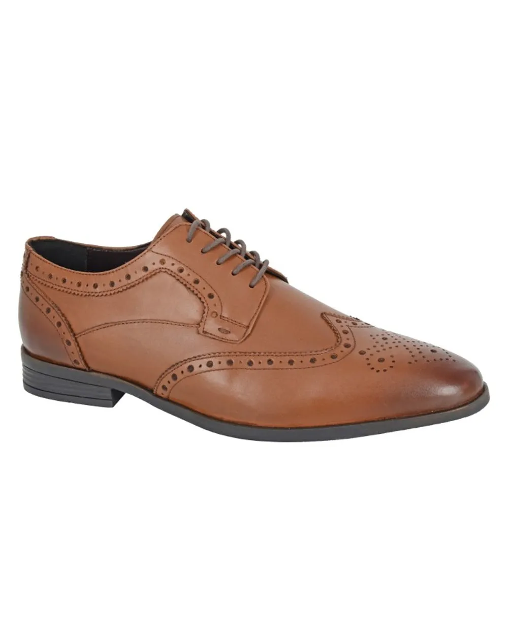 Roamers Mens 5 Eyelet Brogue Gibson Shoes