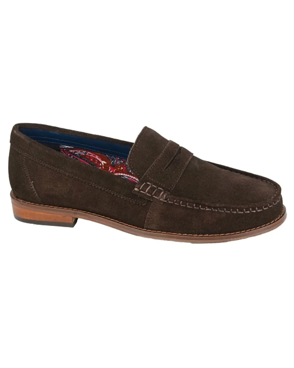 Roamers Mens Slip On Casual Suede Loafer