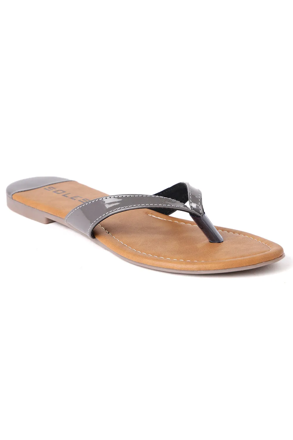 SOLES Trendy Grey Flat Sandals