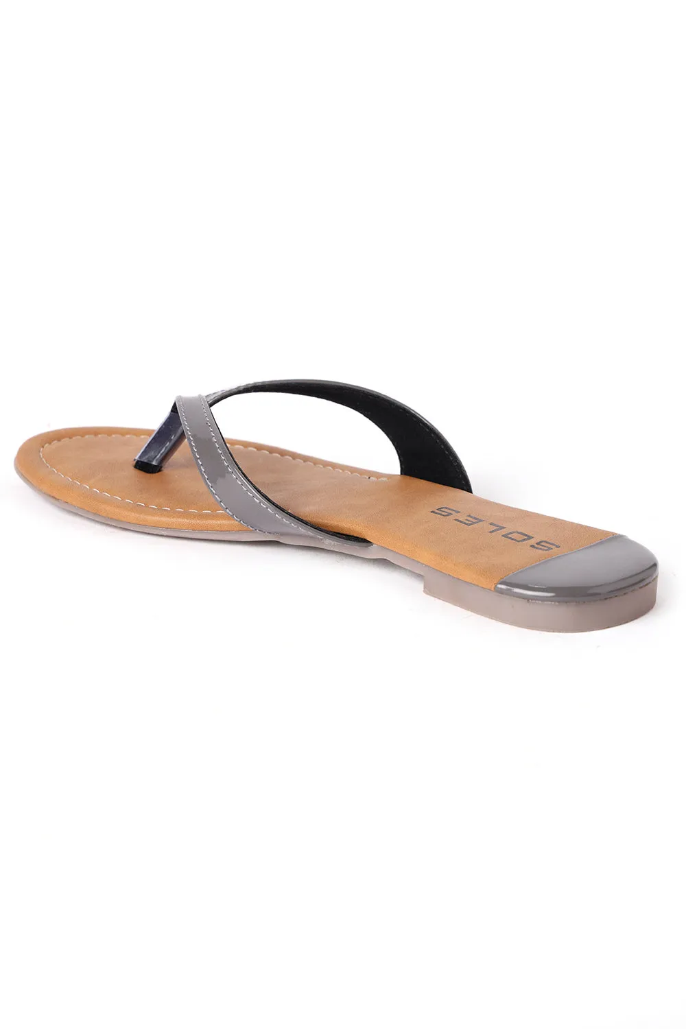 SOLES Trendy Grey Flat Sandals