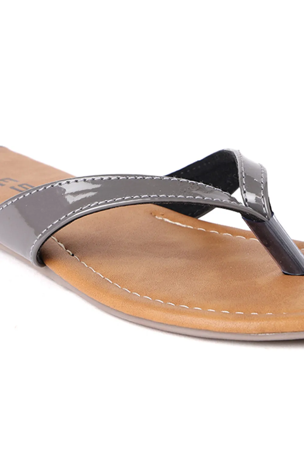 SOLES Trendy Grey Flat Sandals