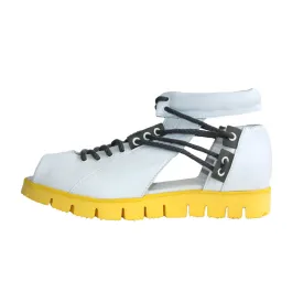 Sport Lace-Up Sandal - White with Grey Tabs