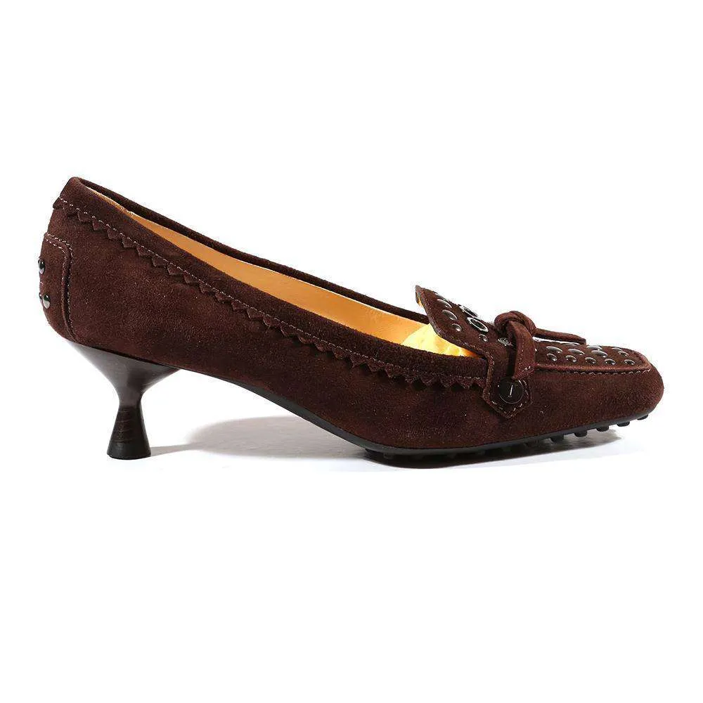 Tods Women's Designer Shoes Designer Brown Leather Pumps (TDW05)