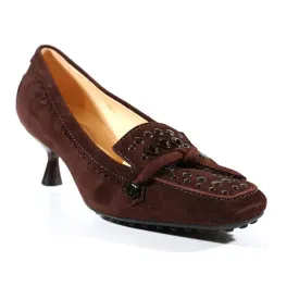 Tods Women's Designer Shoes Designer Brown Leather Pumps (TDW05)