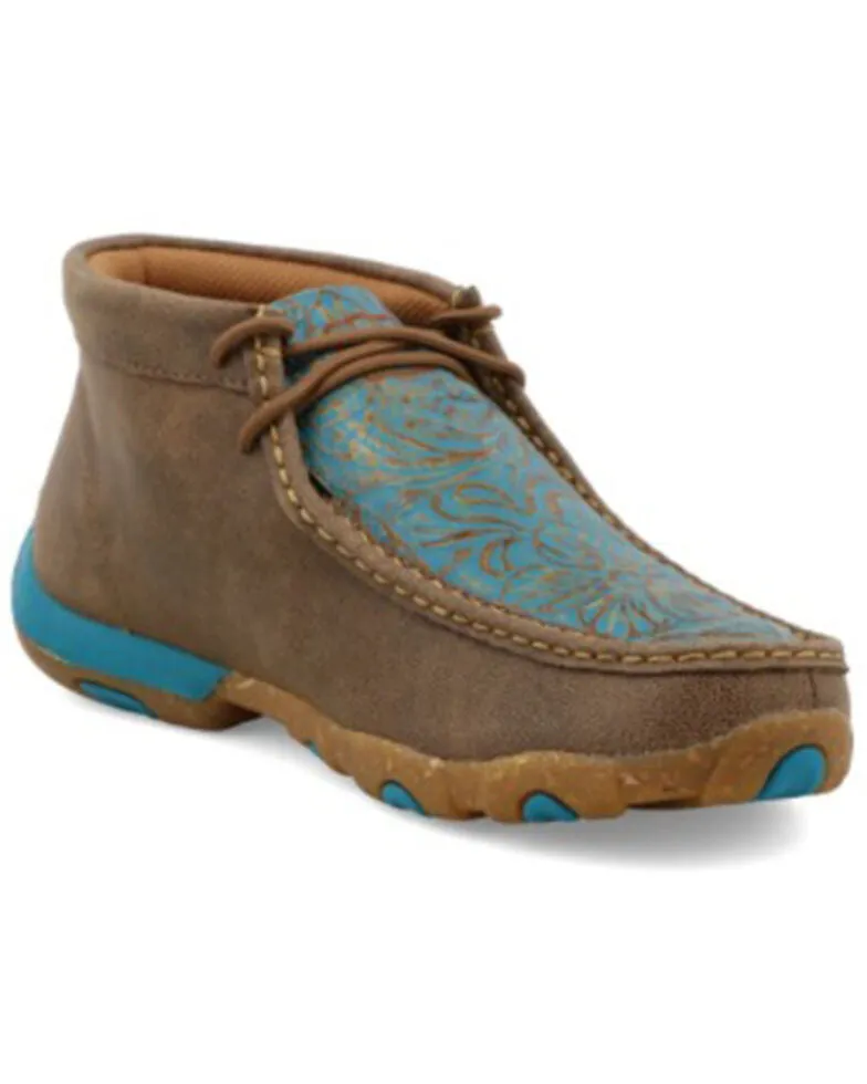 Twisted X Ladies Chukka Driving Moc Bomber Turquoise- WDM0148