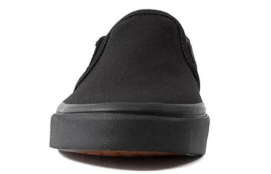 Vans Asher VN0A45JM186 Women's Black Canvas Slip-on Skateboard Shoes KHO146