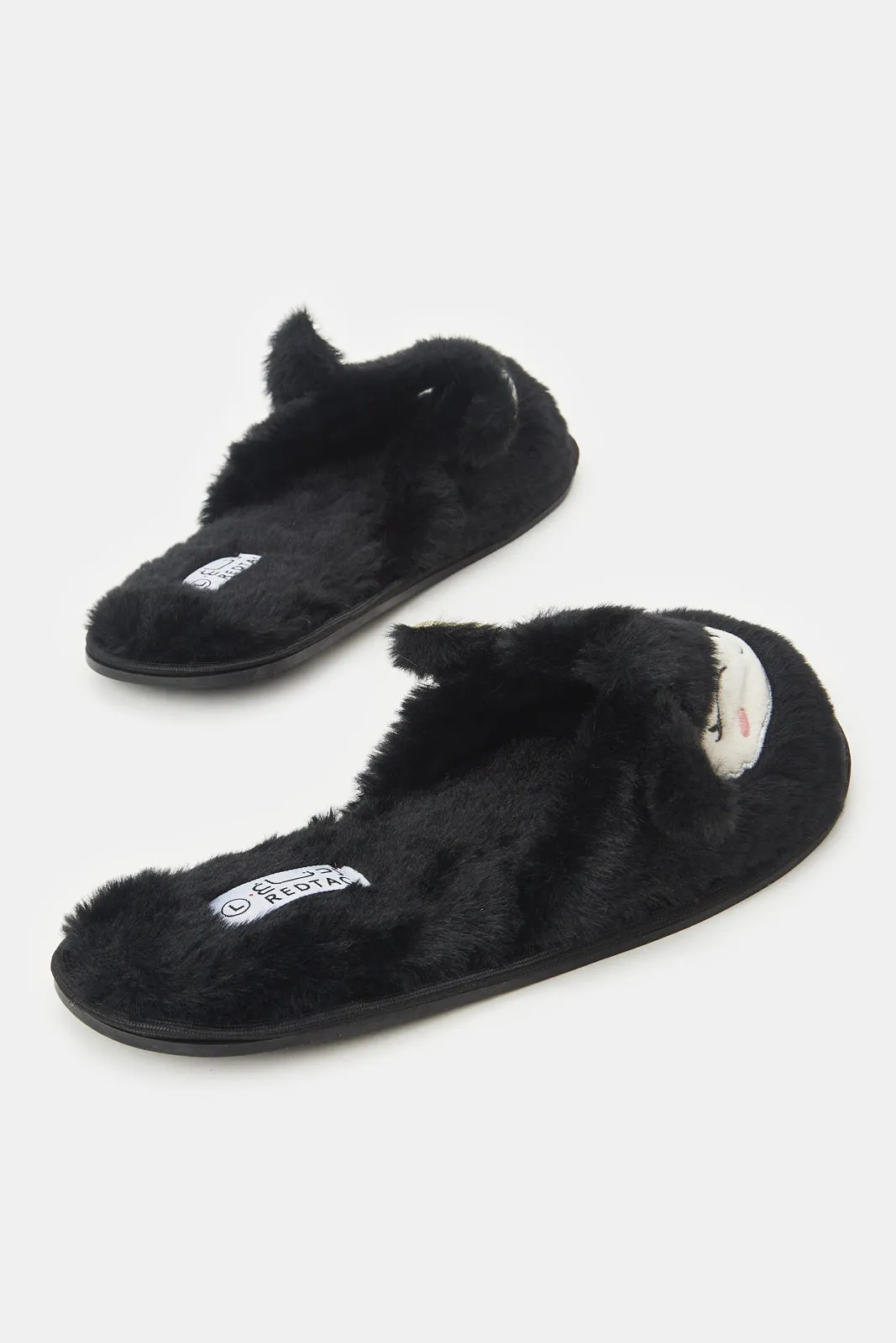 Women Black Animal Face Slipper